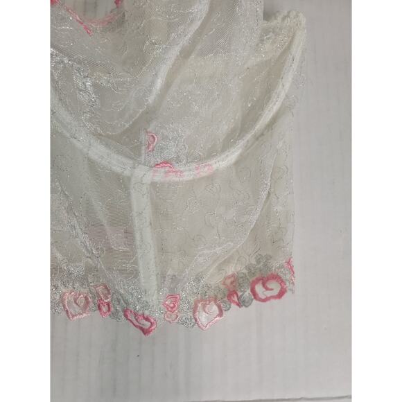 Victorias Secret Bralette Bra 40DD Lace Corset Style Bridal Sheer Coquette - Picture 3 of 9